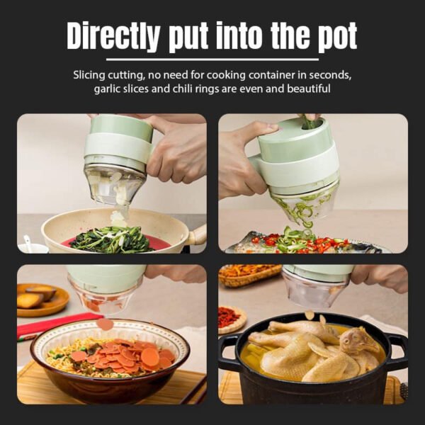 Multi-Functional 4 In 1 Electric Handheld Cooking Hammer Food Chopper - Image 5