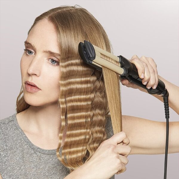 KEMEI Professional Hair Curler With 3 Barrels Big Wave Curling Iron Ceramic Hair Styling Tool - Image 3
