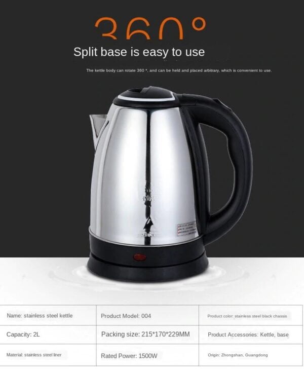 2L Electric Kettle Small Household Appliance Automatic Power-Off Quick-Burning Kitchen Tool - Image 6