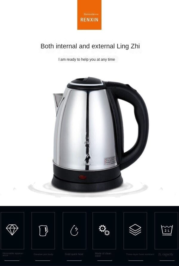 2L Electric Kettle Small Household Appliance Automatic Power-Off Quick-Burning Kitchen Tool - Image 4