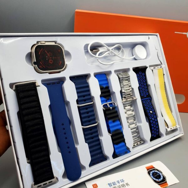 ULTRA 7iN1 Straps 2.1 Inch HD Screen With 7 Different Straps Bluetooth Calling Smart Watch - Image 3