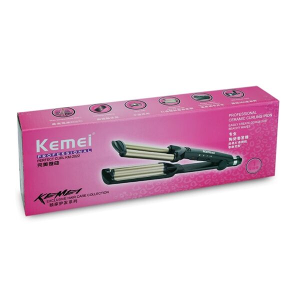 KEMEI Professional Hair Curler With 3 Barrels Big Wave Curling Iron Ceramic Hair Styling Tool - Image 7