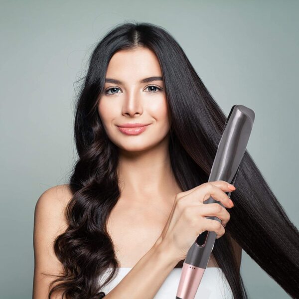 2 In 1 Hair Straightener And Curler Iron Tourmaline Ceramic Twisted Flat Iron With LCD Display - Image 8