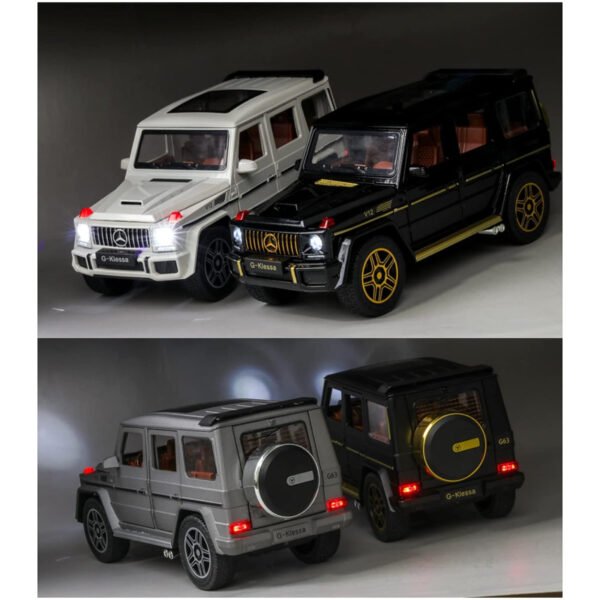 1:24 Exquisite Model Mercedes Benz G63 AMG Zinc Alloy Pull Back Car With Dynamic Music And Light - Image 3