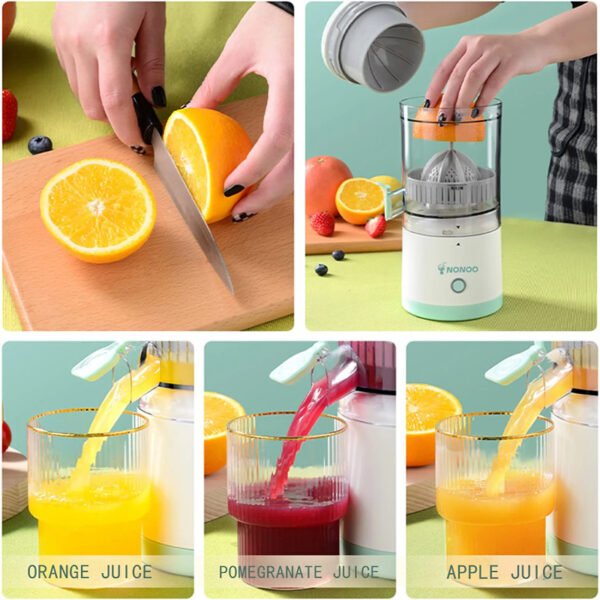 Automatic Household Electric Citrus Juicer With USB & Cleaning Brush - Image 5