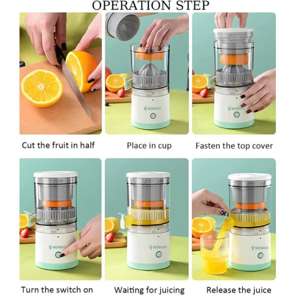 Automatic Household Electric Citrus Juicer With USB & Cleaning Brush - Image 3