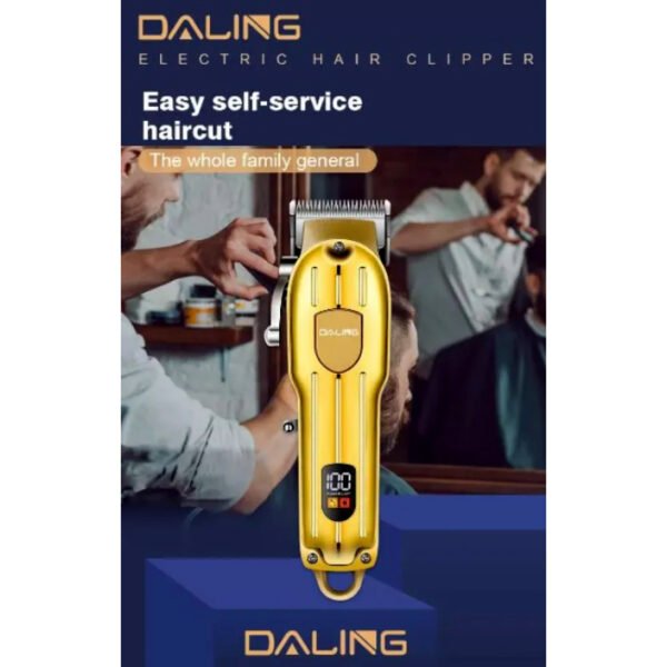 Daling DL-1538 Cordless Hair Clipper Professional Trimmer With LED Display And Powerful 2600mAh Battery - Image 4
