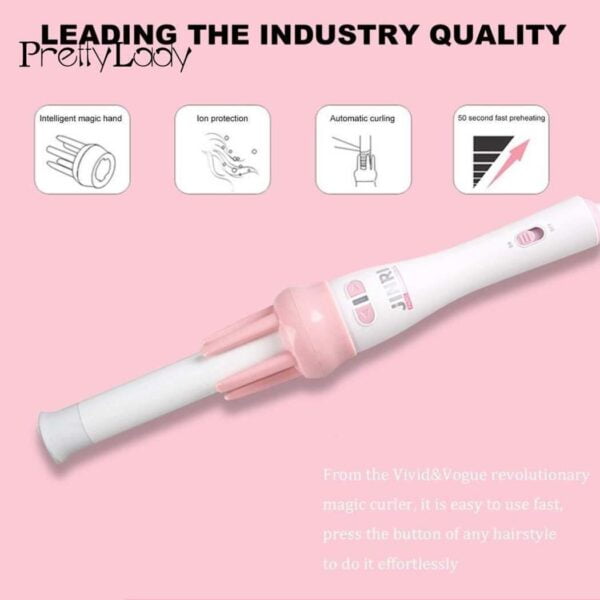 Automatic Hair Curler Rotating Rolling Iron Fast Styling Wand Ceramic Heating Tube with Plant Protein Coating - Image 4