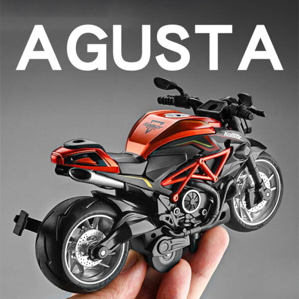 1:12 Alloy Series Classic Racing Pull Back Sports Bike With Flashing Lights And Sounds - Image 8