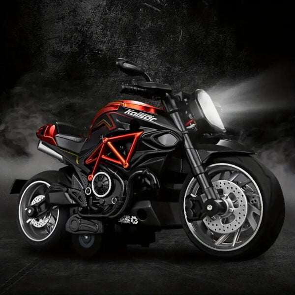 1:12 Alloy Series Classic Racing Pull Back Sports Bike With Flashing Lights And Sounds - Image 4