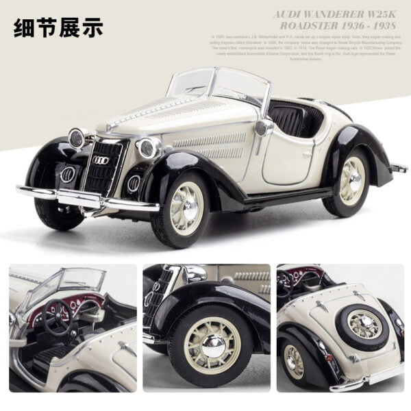 1:36 Interactive Design Audi Wanderer W25k Die-Cast Model Alloy Car With Light - Image 8