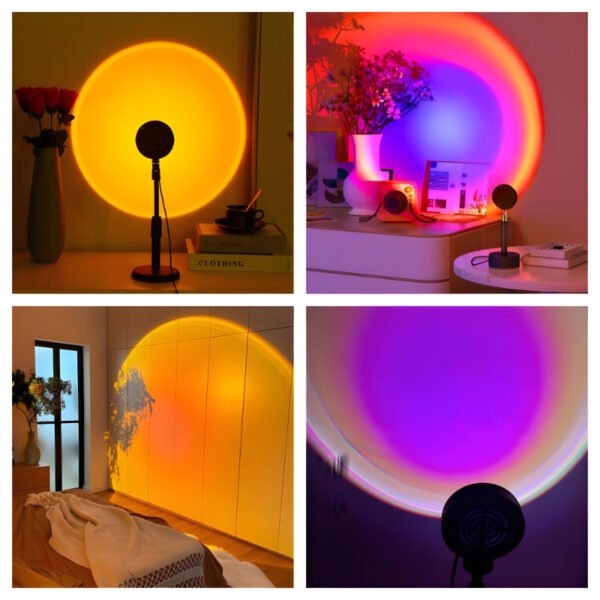 High-Efficiency USB Sunset Projector Lamp With 16-Color LED And Remote Control - Image 2