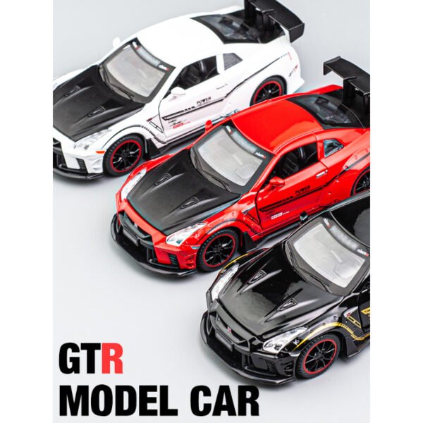 Nissan GTR Sports Alloy Model Simulation Pull Back With Sound And Light Car - Image 3