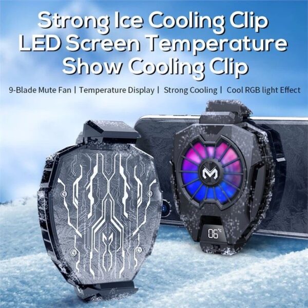 MEMO DL05 Instant Heat Dissipation Phone Cooling Radiator Fan With Temperature Display - Image 6