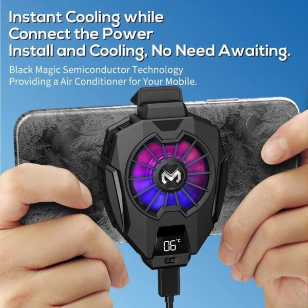 MEMO DL05 Instant Heat Dissipation Phone Cooling Radiator Fan With Temperature Display - Image 3