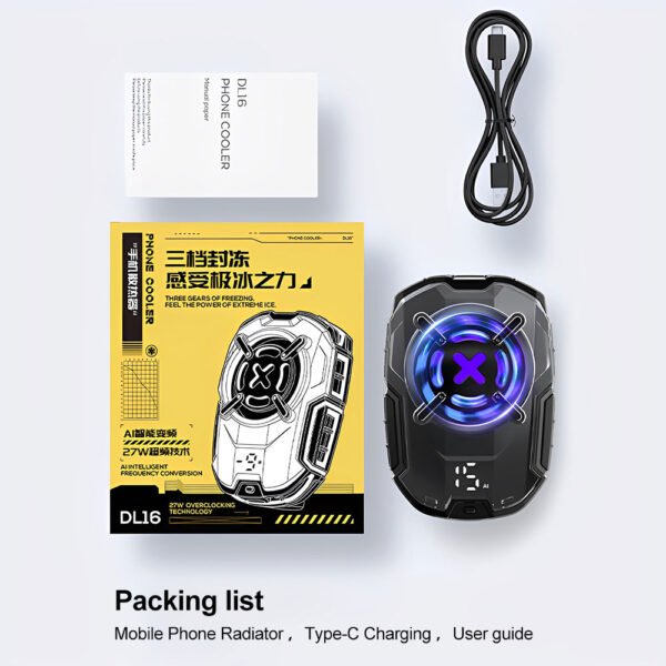 DL-16 27W Mobile Cooling Fan With Digital Display, Three Gears Freezing Modes, AI Frequency Conversion - Image 3