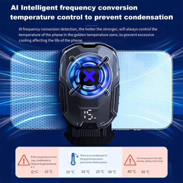 DL-16 27W Mobile Cooling Fan With Digital Display, Three Gears Freezing Modes, AI Frequency Conversion - Image 6