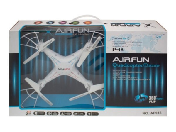 Air Fun AF960 Drone White Quadcopter 360 ° Function 3d 6 Axis Gyroscope Drone - Image 2
