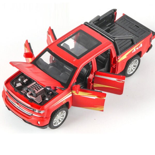 1:32 Chevrolet Silverado Pickup Model Alloy Die-Cast Truck Toy With Music And Light - Image 9