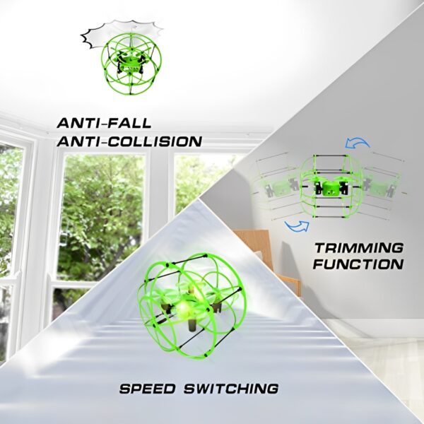 2.4G Four-Axis Dual-Mode 6 Channels Mini Remote Control Quadcopter Drone Toy - Image 4