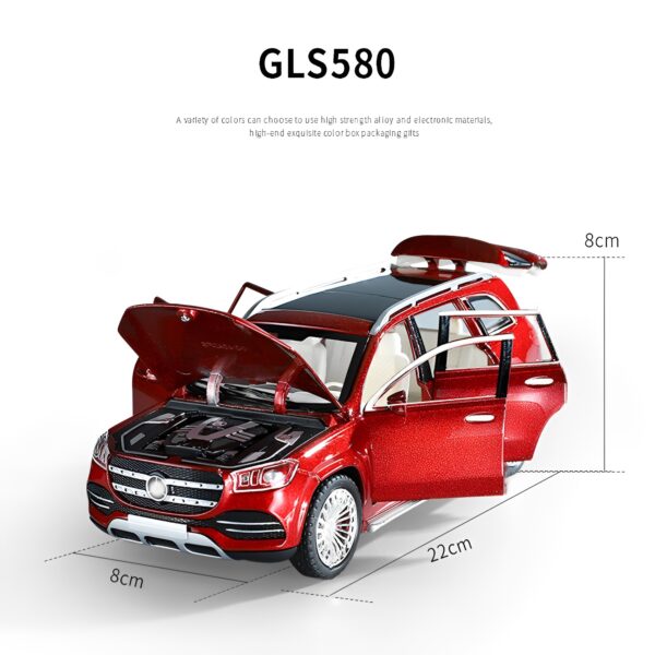 Mercedes-Benz GLS 580 SUV 1/24 Alloy Model Die-Cast Car Toy - Image 7