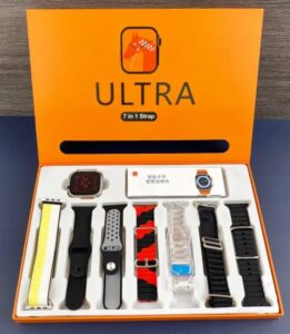 ULTRA 7iN1 Straps 2.1 Inch HD Screen With 7 Different Straps Bluetooth Calling Smart Watch price in Pakistan | Arinso