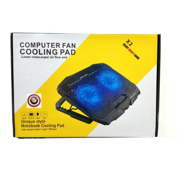 X2 Super Air Flow With Lower Noise Laptop Fan Cooling Pad - Image 7