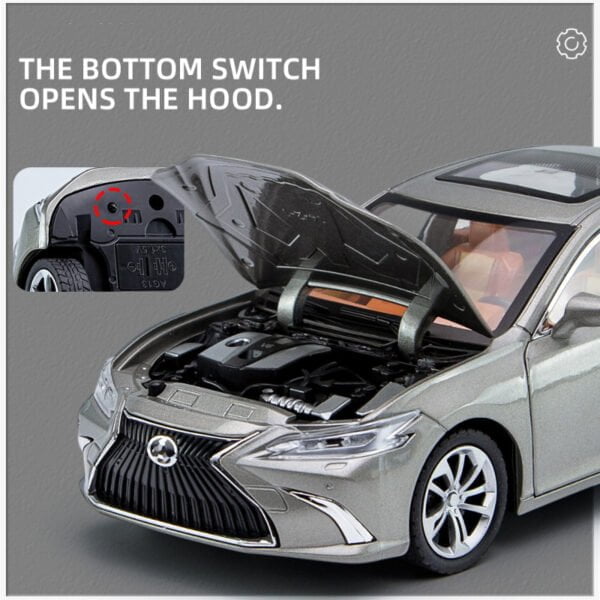 Lexus ES300 Diecasts Alloy Model Six Doors Open Metal Pull Back Vehicles Sound and Light Car - Image 6