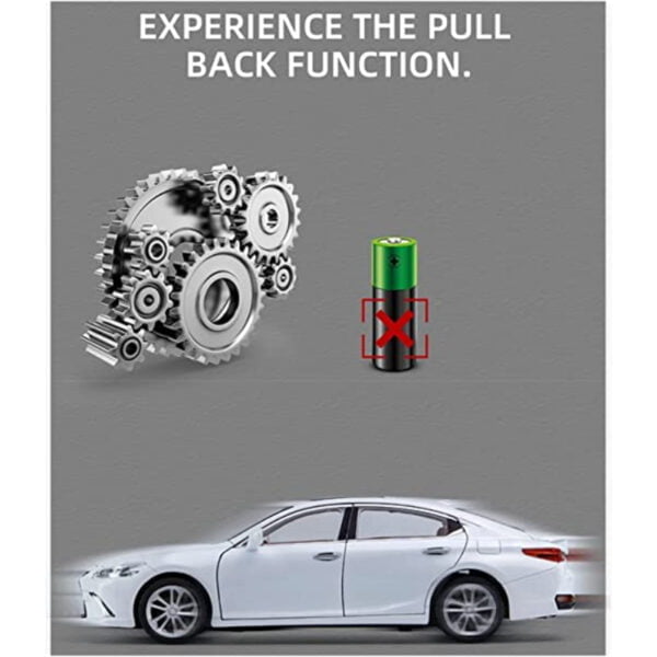Lexus ES300 Diecasts Alloy Model Six Doors Open Metal Pull Back Vehicles Sound and Light Car - Image 4