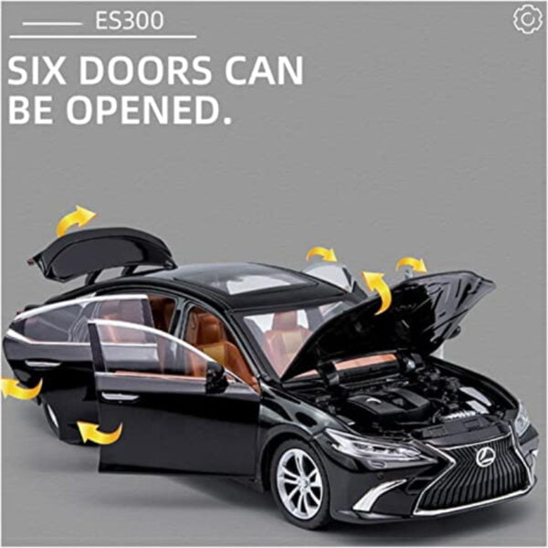 Lexus ES300 Diecasts Alloy Model Six Doors Open Metal Pull Back Vehicles Sound and Light Car - Image 2