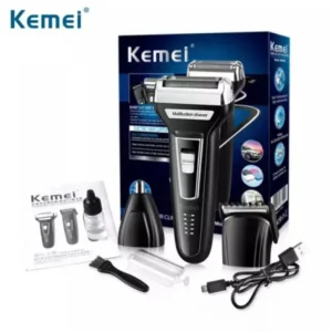 Kemei KM-6558 3 In 1 Electric Shaver Nose Hair Trimmer Double-Blades Beard Trimmer Shaving Machine