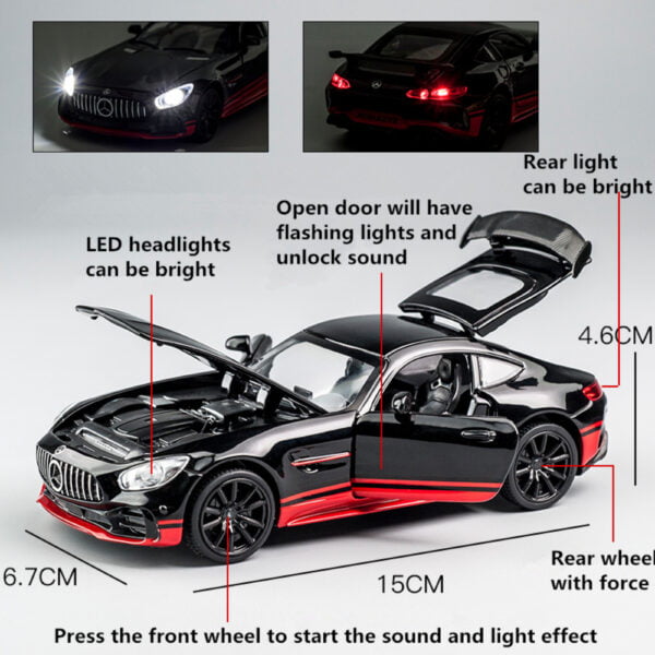 Mercedes Benz AMG GT High Simulation Die-Cast Alloy Model Sports Car - Image 3