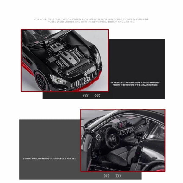 Mercedes Benz AMG GT High Simulation Die-Cast Alloy Model Sports Car - Image 4
