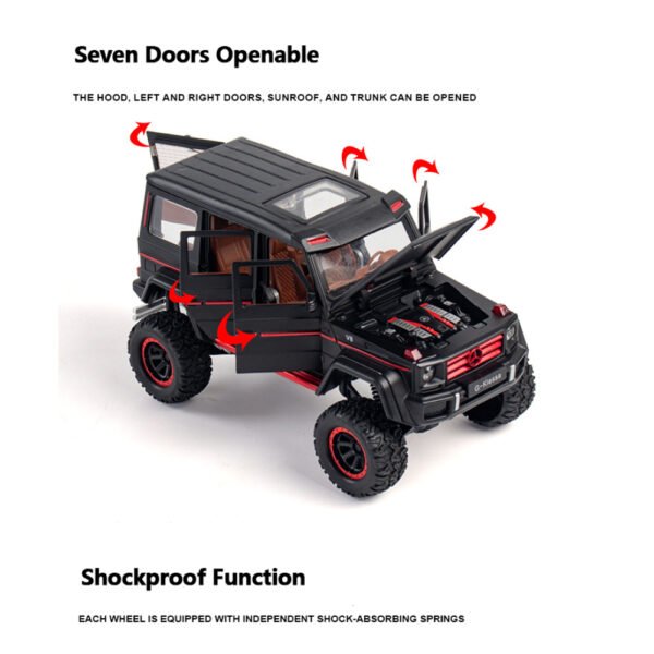 Mercedes Benz G500 Diecast Alloy Off-Road SUV Simulation Model Vehicle With Dynamic Music And Light - Image 6