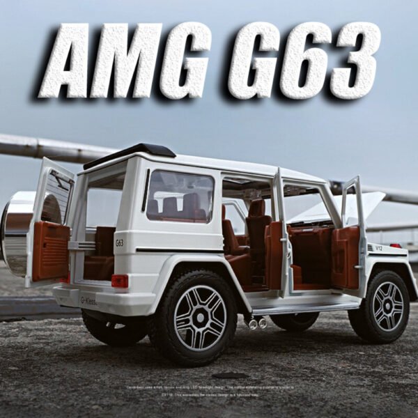 1:24 Exquisite Model Mercedes Benz G63 AMG Zinc Alloy Pull Back Car With Dynamic Music And Light - Image 4