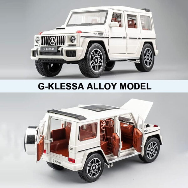 1:24 Exquisite Model Mercedes Benz G63 AMG Zinc Alloy Pull Back Car With Dynamic Music And Light - Image 6