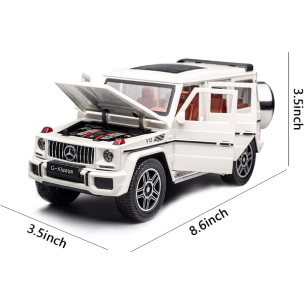 1:24 Exquisite Model Mercedes Benz G63 AMG Zinc Alloy Pull Back Car With Dynamic Music And Light - Image 9