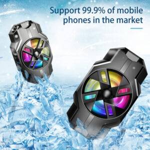 S3 Mobile Phone Radiator Strong Wind Low Noise Colorful Lights Non-Slip Fan