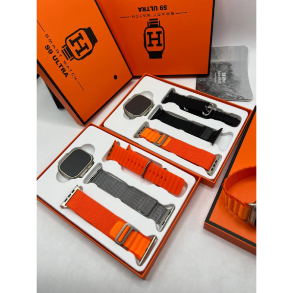 S9 Ultra Smart Watch - 3 Straps - 2.02" HD Big Screen Display - Wireless Charging - Bluetooth Call Smartwatch for Men Women - Latest Model