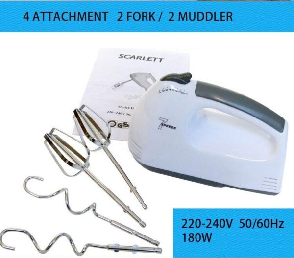 Electric Hand Mixer Machine With 7 Speed Hand Held Food Beater - Image 7