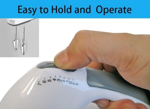 Electric Hand Mixer Machine With 7 Speed Hand Held Food Beater - Image 8