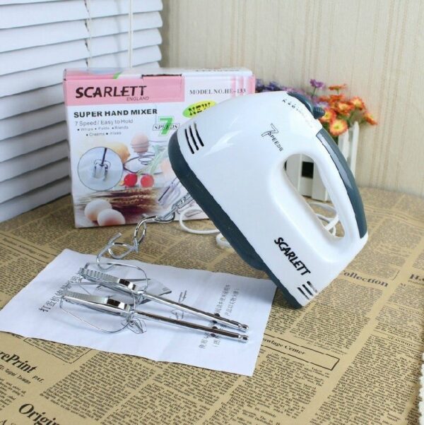 Electric Hand Mixer Machine With 7 Speed Hand Held Food Beater - Image 5