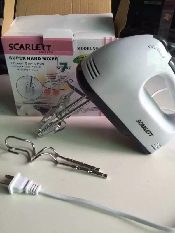 Electric Hand Mixer Machine With 7 Speed Hand Held Food Beater - Image 4