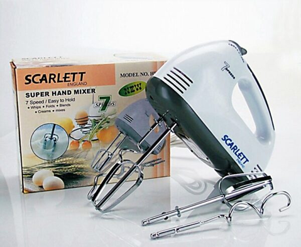 Electric Hand Mixer Machine With 7 Speed Hand Held Food Beater