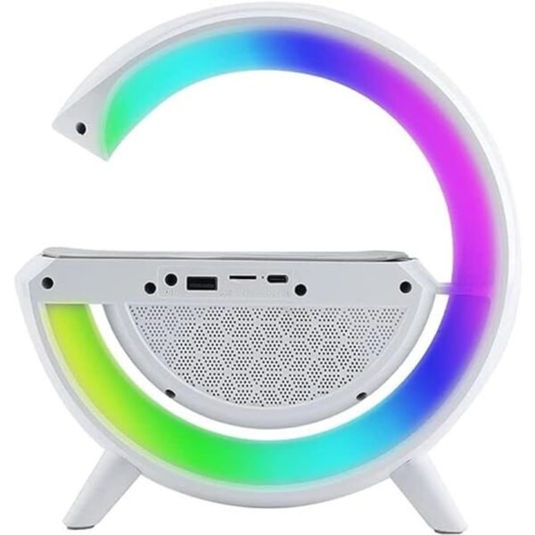BT-2301 Wireless Phone Charger Bluetooth Speaker With RGB Lighting Alarm Clock, FM Radio - Image 6