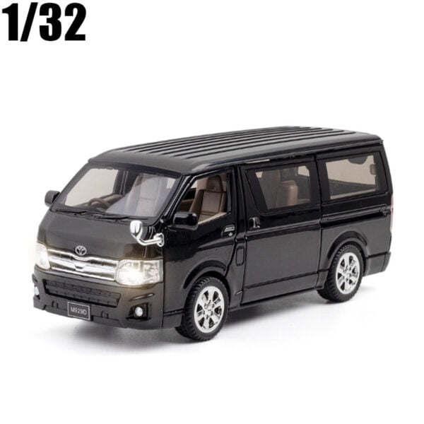 High Simulation 1:32 Toyota Hiace Alloy Die-Cast Model MPV Vehicle With Sound And Light - Image 3