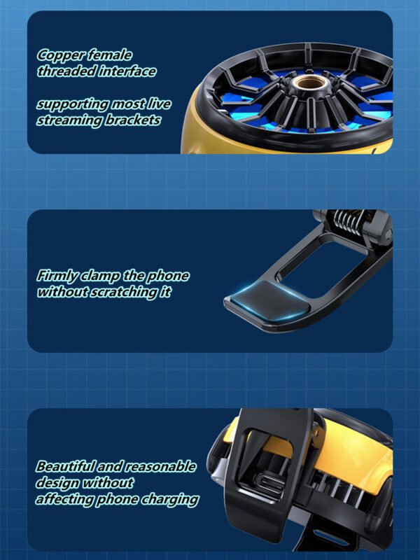 DLA6 Mobile Phone Radiator Semiconductor Backclip Cooling Fan - Image 8