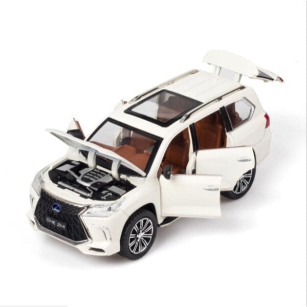 Lexus LX570 Alloy Pull Back Model Diecast Metal Vehicles with Sound Light & 6 Open Doors Car - Image 5