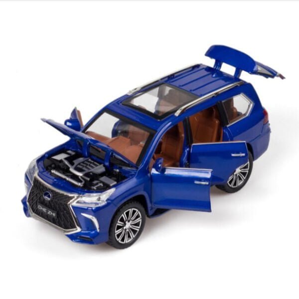 Lexus LX570 Alloy Pull Back Model Diecast Metal Vehicles with Sound Light & 6 Open Doors Car - Image 6