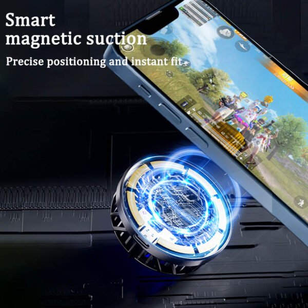 GT18 Magnetic Attraction Mobile Turbo Cooling Fan Cooler With Cool Rgb Lighting - Image 5